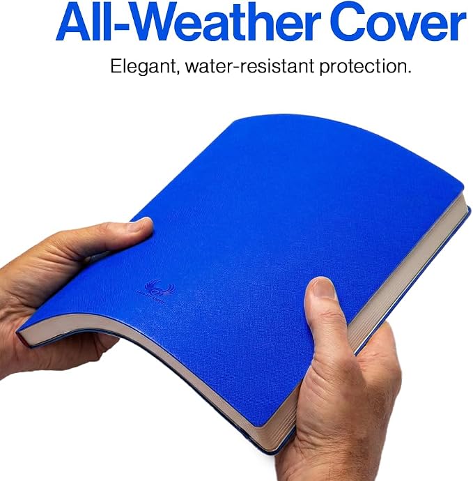 Leda Art Lay-Flat Sketchbook for Drawing, Artist A5, 160 Pages, Blue | Smooth cream paper takes pencil, ink, charcoal, light watercolor,thread-sewn binding,elastic strap,back pocket (5.8 x 8.3 in)