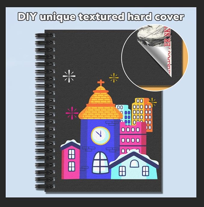 Joibabe 5.5" x 8.5" Sketch Book ，2 Pack 80-Sheets (68lb/100gsm)，Double-Sided Hardbound Sketchbook, Spiral Bound,Acid Free Paper Painting Drawing Writing Sketching Pad for Kids Adult Teens Girls Boys
