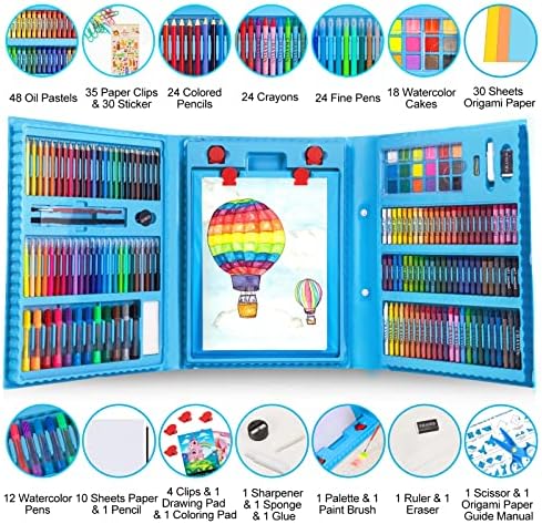 Art Supplies, 272 Pack Art Set Crafts Drawing Kit for Kids Girls Boys Teens