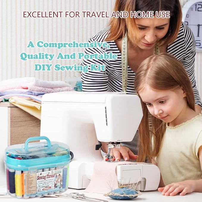 40 Spools of Sewing Thread,Gift Box Portable Basic Sewing Repair Kits for Beginners Traveler Emergency
