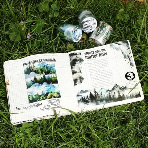 6 Rolls Mountain Landscape PET Tape for Scrapbooking
