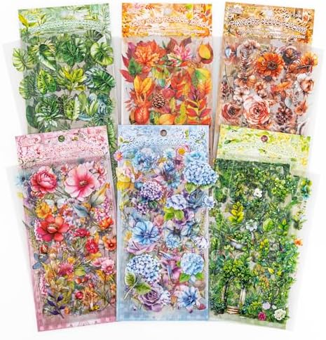 660+ Natural Flower Stickers for Scrapbooking