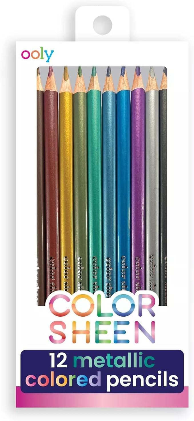 Ooly Color Sheen Metallic Colored Pencils, Set of 12