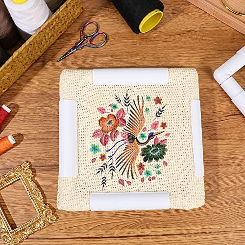 Janinka 3 Pcs Embroidery Hoop Cross Stitch Frames and Hoops, White