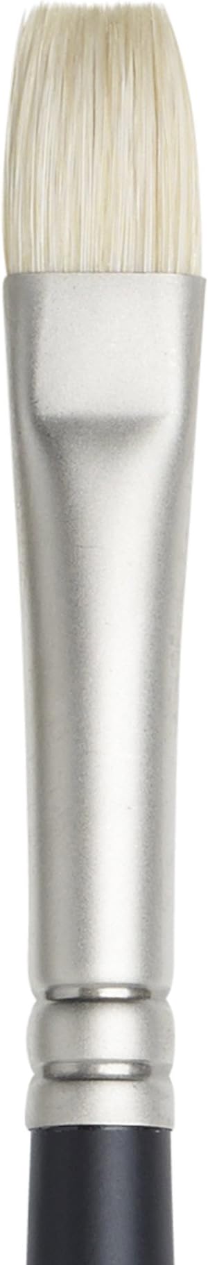 Winsor & Newton Artists' Oil Hog Paint Brush, Long Handle Size 6, Bright | Handcrafted with interlocked Chungking bristles; Have spring, stiff, & flagged allowing large amounts of colour to be carried