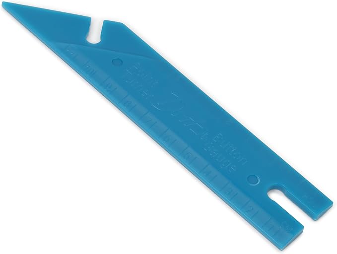Dritz 5-1/2" Button Gauge & Point Turner, 1 Count Guage & Turner, Blue, 7.75 x 2.88 x 0.5