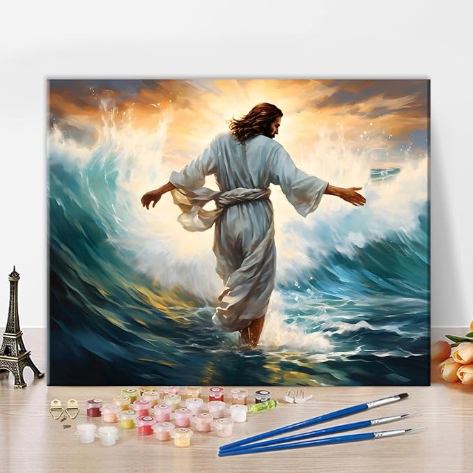 TUMOVO Paint by Numbers Kit for Adults Jesus Christ Color by Number