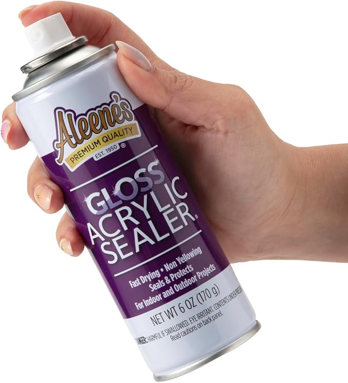 Aleene's 26412 Spray Gloss Finish, 6 Oz Acrylic Sealer, Original Version, Clear - Gloss