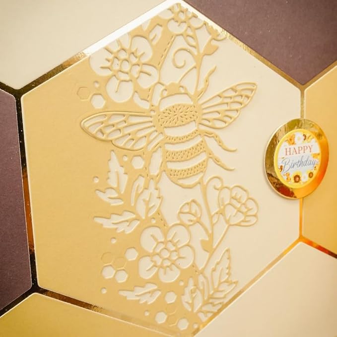 Scrapbooking Die-Cuts, Strips Frame Metal Cutting Dies for Card Making, Paper Craft Punch Template, Background Embossing Stencils, DIY Album Décor (Bee Lace-8x15.7cm)