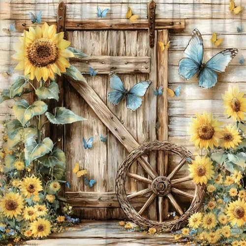 KYOQFVN Sunflower Diamond Painting Kits for Adults, Flowers Diamond Art Kits for Adults Beginner, Full Drill Diamond Dot Gem Art Painting Kits for Home Wall Art Decor 14 X 14 inch