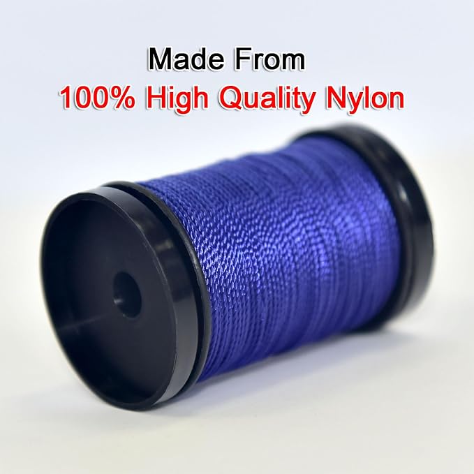 30 Yards Heavy Duty Extra Strong Upholstery Nylon Sewing Thread for Machine, Home, Hand, Craft, and Denim Leather，Color：Royal Blue