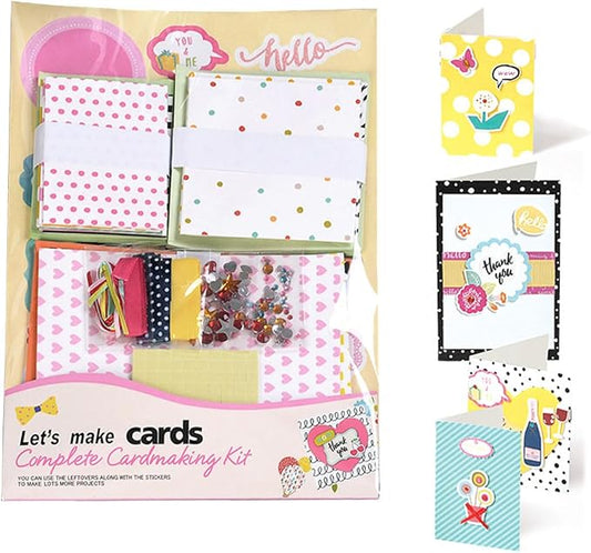 Huralona Greeting Card Making Supplies Envelope Kit Gift Anniversary Craft | Handmade DIY Card Kits 16 Cards 16 Envelopes with Accessories for Birthday Thanksgiving Christmas Wedding Invitation