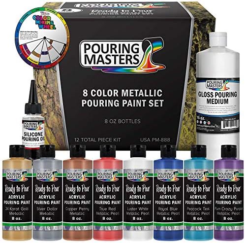Pouring Masters 8-Color Ready-to-Pour Acrylic Pouring Paint Set