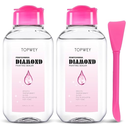 Topwey Diamond Painting Accessories, Glue for Diamond Art, Puzzle, Accessories for Diamond Painting Kits for Adults (125 ML*2)