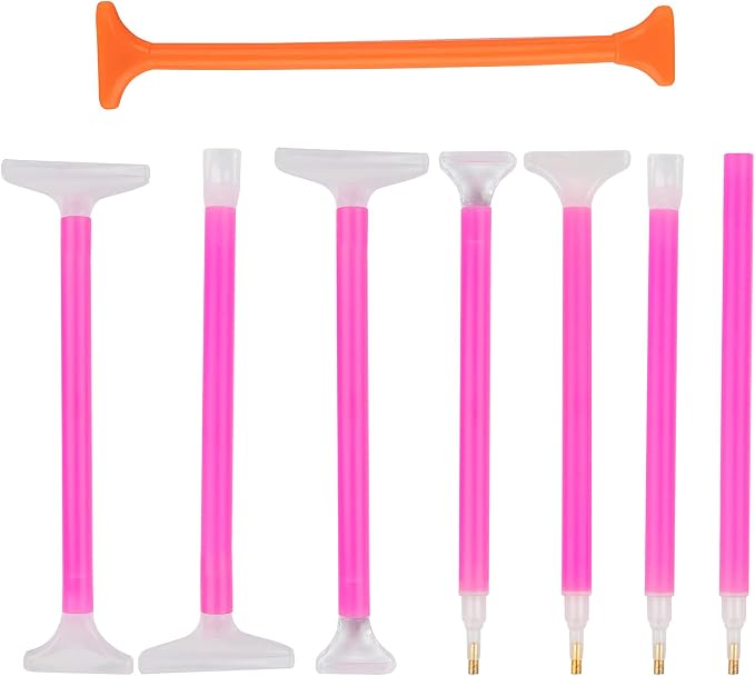 AUEAR, 8 Pack 5D Art Embroidery Pen Set Tools for DIY Craft Decoration