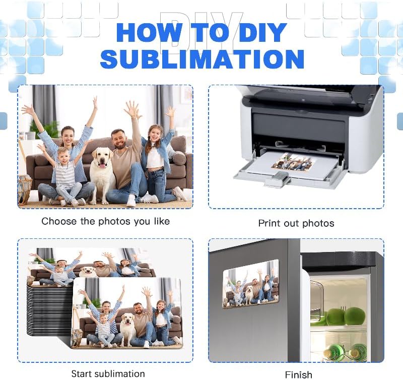 30 PCS Sublimation Magnet Blanks Bulk, 4x3 Inch, Soft Magnetic