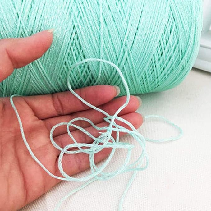 DIY Mint Lurex Thread - Shining Glitter Sparkle Yarn for Crochet, Knitting, Sweater, Scarf, Bag & Accessories