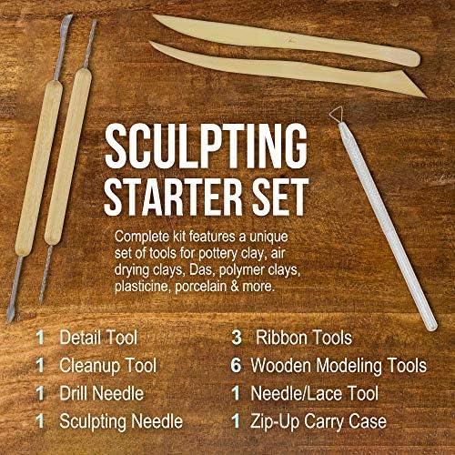 U.S. Art Supply Pottery & Clay Tools Set (14-Piece)