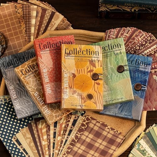 360Pcs Flower Vintage Scrapbook Paper Set, Antique Single Side Printed Journaling Scrapbooking Supplies Craft Decoupage Papers Kit for DIY Card Making, Photo Album, Junk Journals Collage