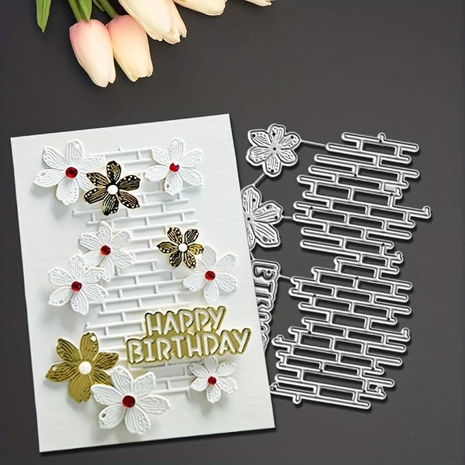 Lapoo Flowers Cutting Die for Scrapbooking - Durable Metal Cutting Die for DIY Scrapbook Photo Album Decorative Paper Card, Metal Card Making Supplies (Photo Frame 4.5 x 3.4 in)