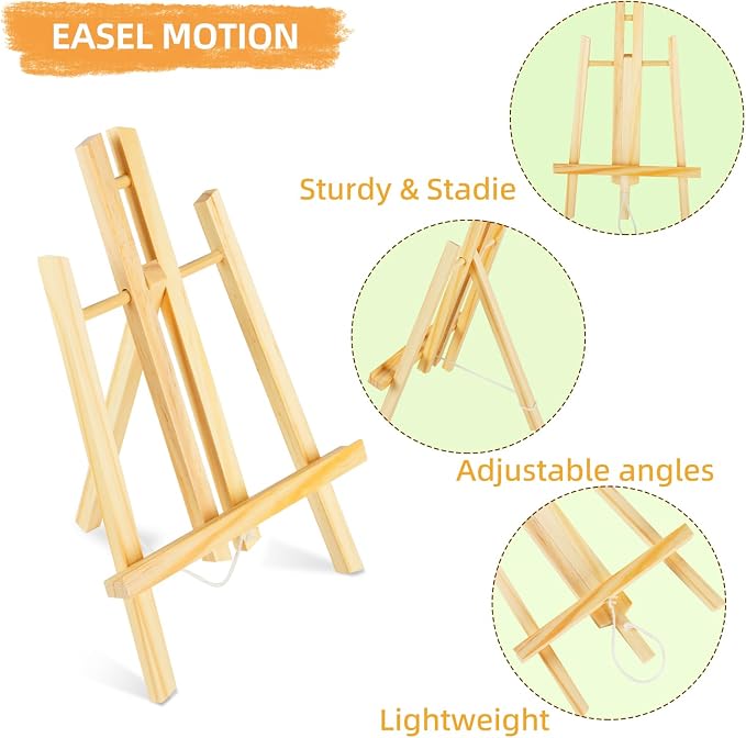 8 Pack16 x7.7 Wooden Easel,Easel Stand for Painting,Tabletop