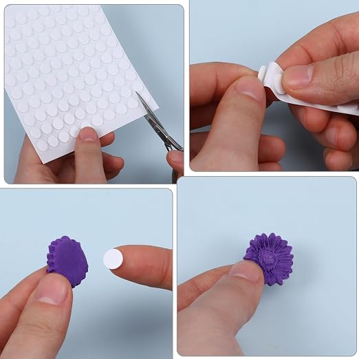 10 Sheet Foam Dots Double-Sided 1000 Pcs Round Adhesive 3D Craft Foam Tape for Scrapbooking Mini Foam Stickers for Art Crafts DIY Handmade Card Making (0.3 inch & 0.4 inch)