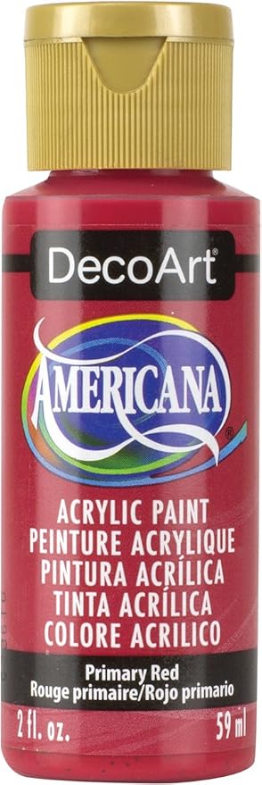 DecoArt Americana Acrylic Paint, 2-Ounce, Primary Red