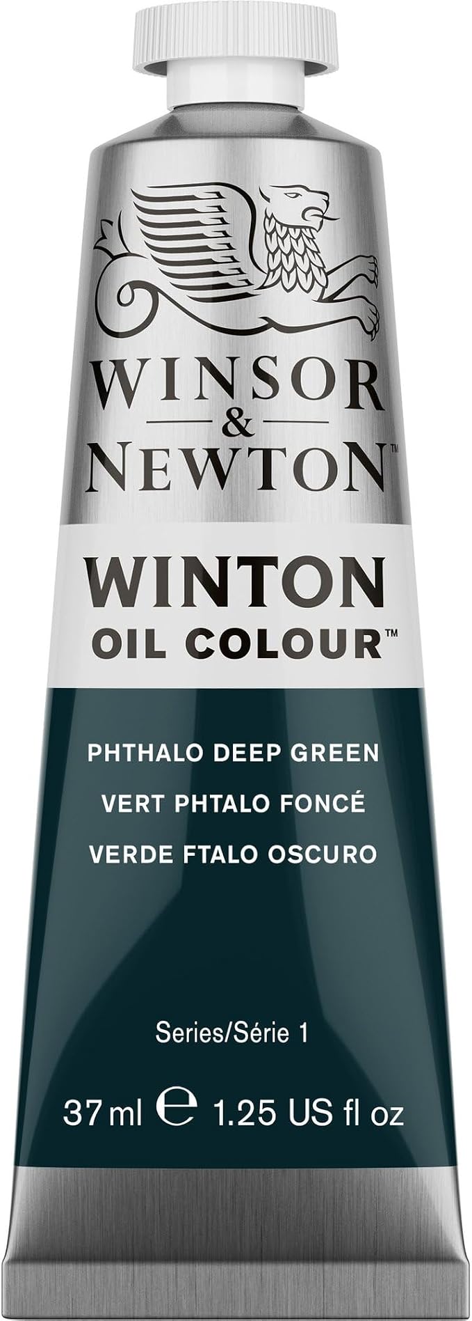 Winsor & Newton Winton Oil Color, 37ml Tube, Phthalo Deep Green | Artist pigments, Durable, Lightfast, Permanent, Uniform Consistency, Great Pigment Load