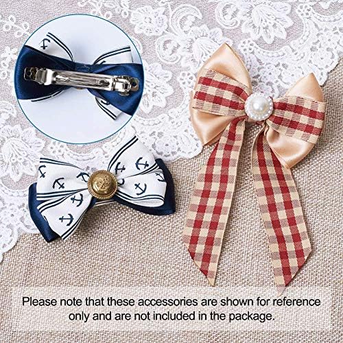100Pcs Iron Blank French Barrette Hair Clip 4 Sizes 39/51/59/78mm Long Platinum for DIY Hair Accessories Making