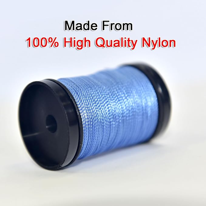 30 Yards Heavy Duty Extra Strong Upholstery Nylon Sewing Thread for Machine, Home, Hand, Craft, and Denim Leather，Color：Blue