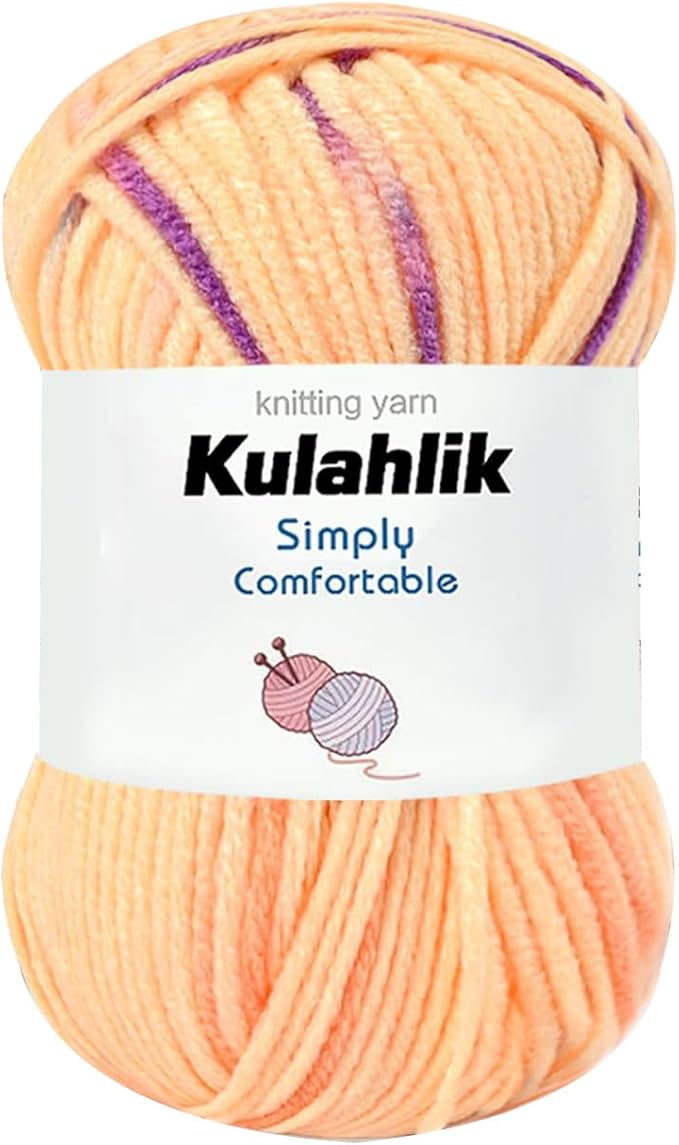 50g(1x50g) Acrylic Yarn for Crocheting and Knitting, Colorful Gradient Yarn Thread, 1 Rolls Skeins, Multicolor Hilo Acrílico, Perfect for DIY Crafts Project