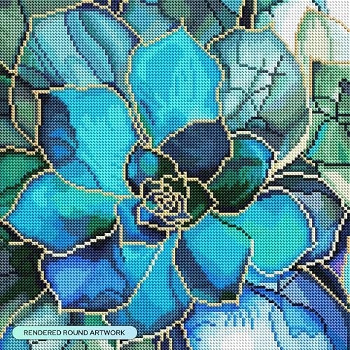 DIAMOND ART CLUB Shimmering Succulents Diamond Art Kits for Adults