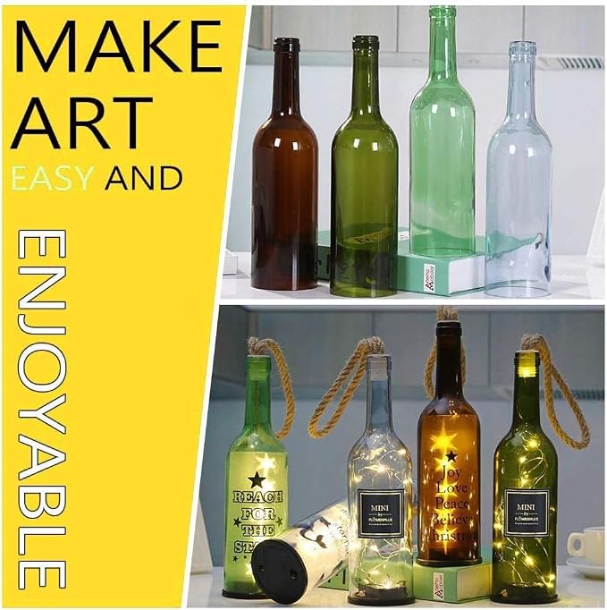 Glass Bottle Cutter Tool Kit, DIY Cutting Machine for Wine, Beer, Whiskey, Champagne, and Liquor Bottles