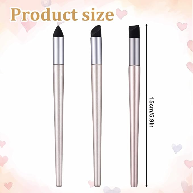 3PCS Oil Pastel Blending Tools, Artist Blending Sponge Pen, Sketch Rubbing Sponge Brush, Color Shaper Paint Mixing Tool for Drawing Smearing Blending Highlighting Detailing