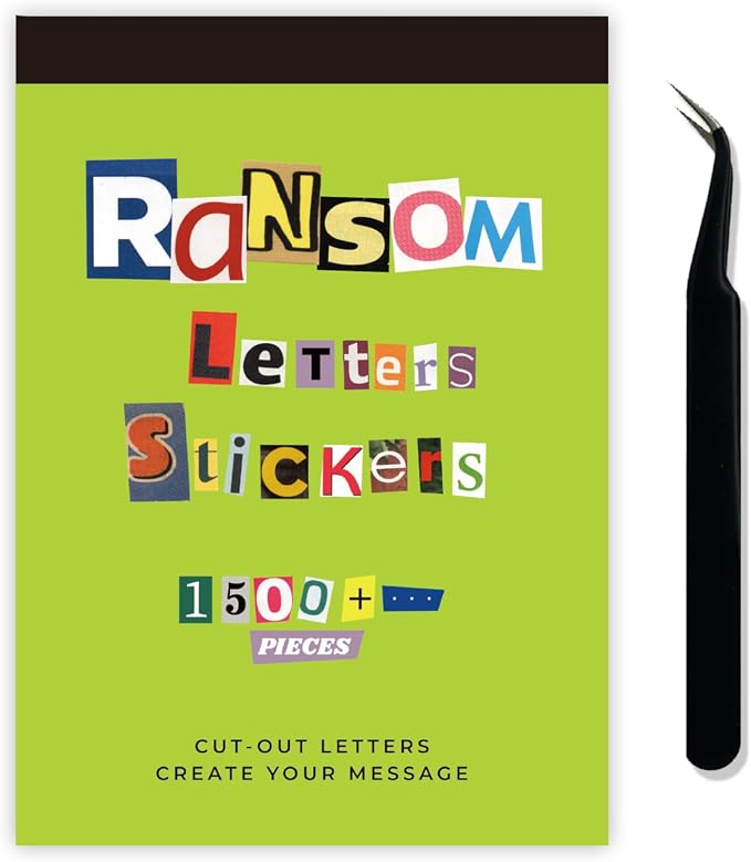 Letter Stickers Book-Scrapbook Supplies | 1500Pcs Vintage Ransom Alphabet Stickers for Journaling, Planners, Cards, Vision Boards, DIY Crafts