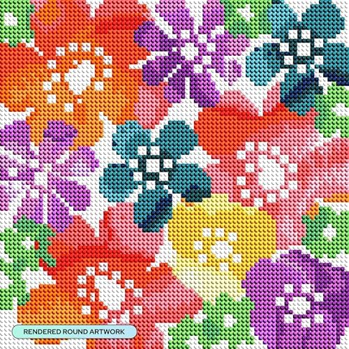 DIAMOND ART CLUB Bold Flowers Diamond Art Kits for Adults