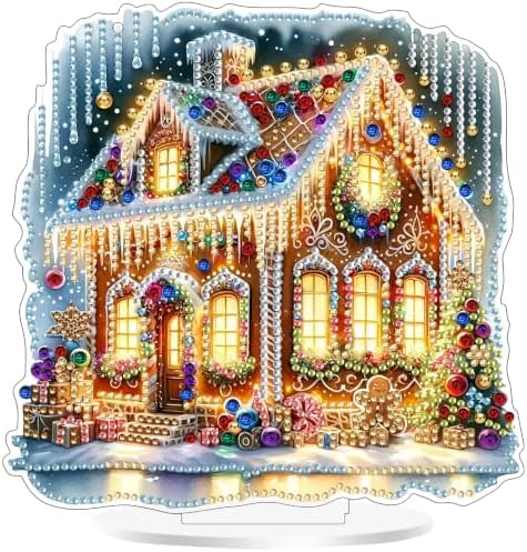 Christmas Diamond Art Kits for Adults,Gingerbread House Diamond Painting
