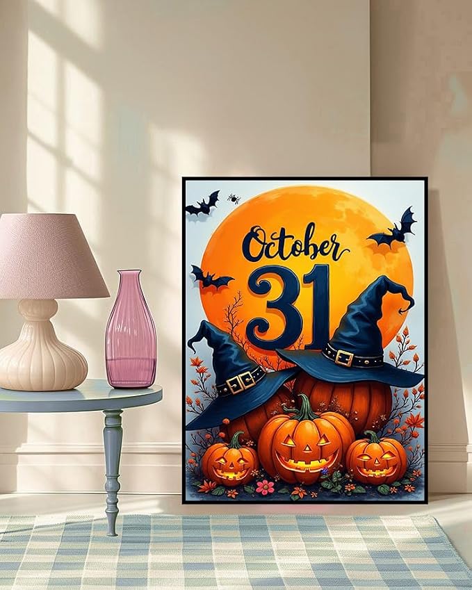 mrpwnle Diamond Art Kits for Adults, Halloween Diamond Painting Kits