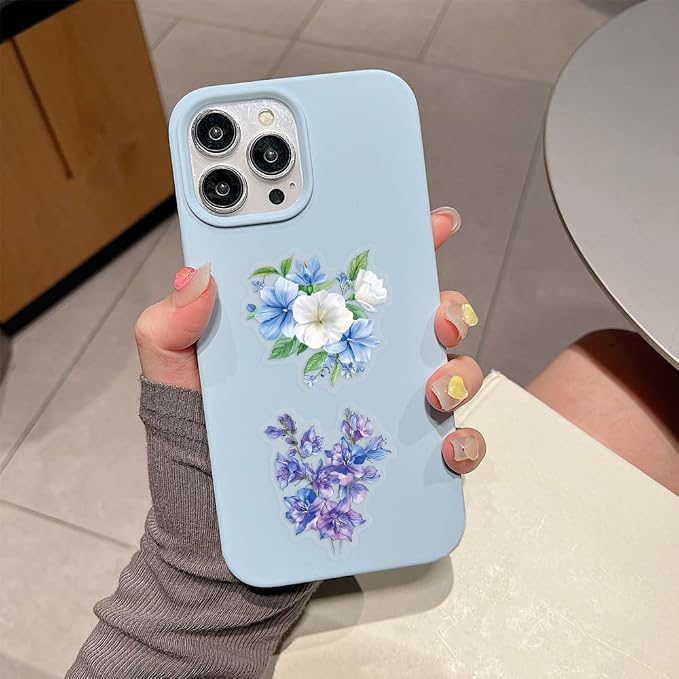 60Pcs Nature Flower Botanical PET Stickers Waterproof Aesthetic Floral Scrapbook Craft Decorative Stickers for Journals,Planners,Adults,Students, Teachers, Sticker Collectors, DIY Lovers..(Flower)