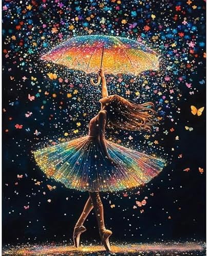Ballet Paint by Numbers for Adults - Dancer Paint by Number on Canvas
