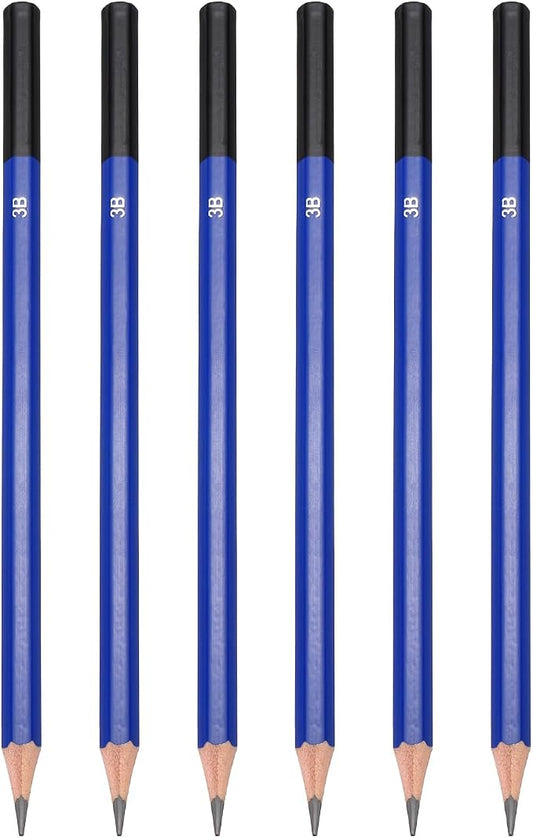 PATIKIL 3B Drawing Pencils for Sketching, 6PCS Sketch Pencils for Drawing Art Pencils Graphite Wood Pre-sharpened for Drawing Sketching Artists