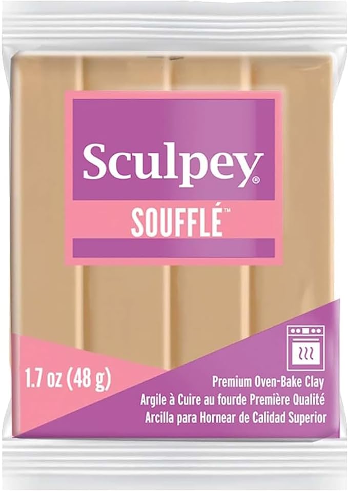 Soufflé Sculpey5x 1.7oz Latte Tan Polymer Oven Bake Clay for Jewelry