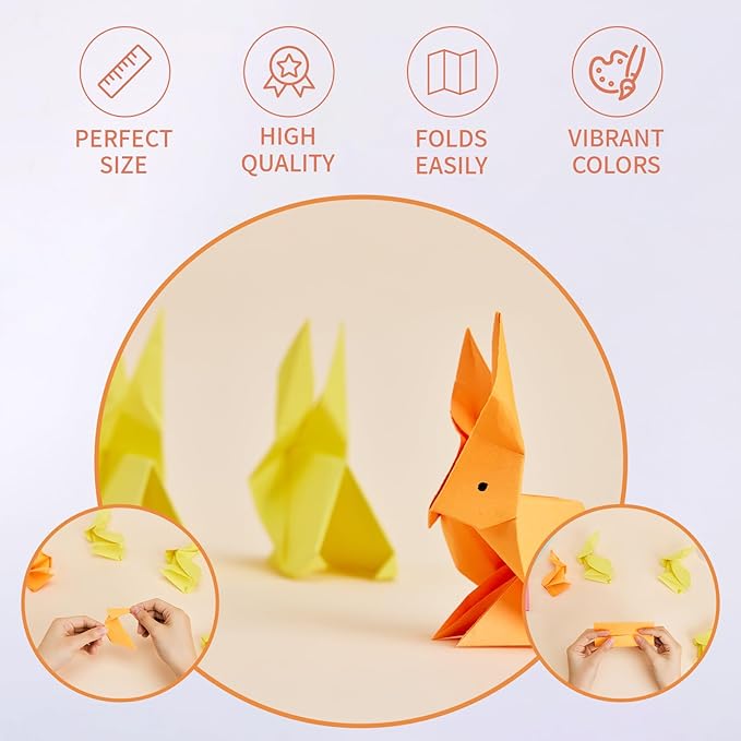 500 Sheets of Origami Paper,20 colors, 6x6 inch Double Sided Color, kit for kids,Colored Paper Kit Gifts for Beginners