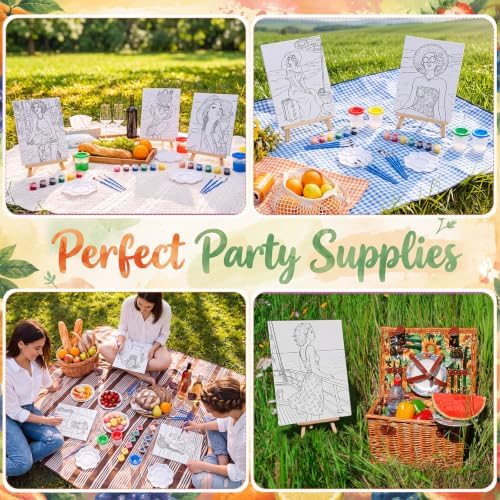 Sherr 140 Pcs 20 Set Pre Drawn Canvas Painting Kit, Summer