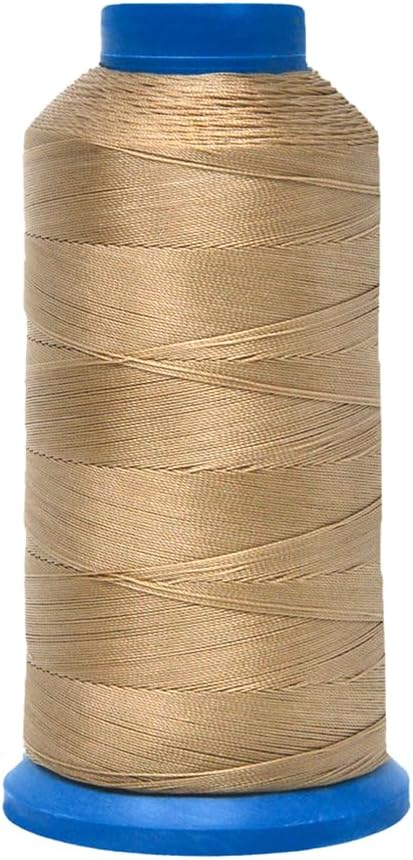Mandala Crafts Size 69 210D T70 Khaki Combo Bonded Nylon Thread, 6000 YDs