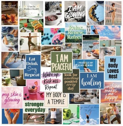 Affirmation Vision Board Supplies - 50 Pcs Mental Health Stickers