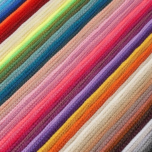 Polyester Soft Macrame Cord 2.5-3mm, 191 Yards x 1/9 inc Turkish Polyester Rope, Braided Macrame Yarn for DIY Crafts, Plant Hanger, Wall Hanging, Macrame Bag