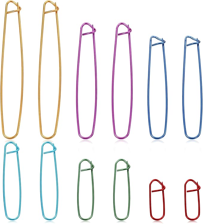 12 PCS 6 Sizes Stitch Holders for Knitting, Knitting Stitch Holders