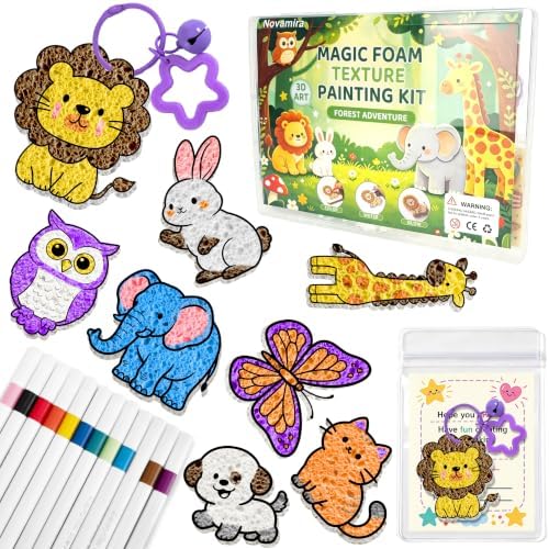 Magic Foam Texture Painting Kit, magic Puffy Set Includes Gift Bags & Cards