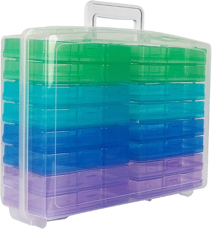 novelinks Photo Storage Box and 16 Inner 4" x 6" Photo Storage Containers